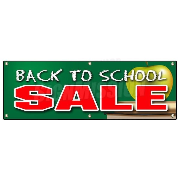 Signmission BACK TO SCHOOL SALE BANNER SIGN boys girls clothes save sale discount B-72 Back To School Sale - main